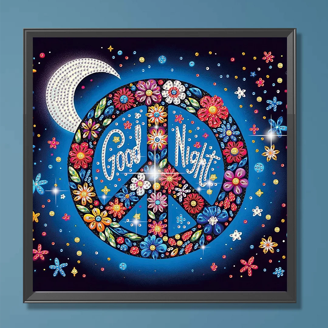 Diamond Painting - Partial Special Shaped Drill - Good Night Peace(Canvas|30x30cm)
