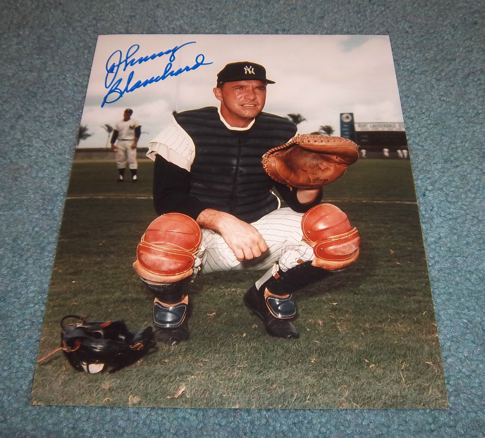 NY Yankees Johnny Blanchard Signed Autographed 8x10 Photo Poster painting