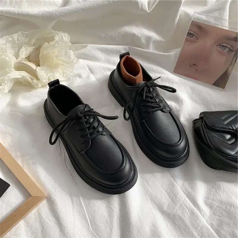 English Style Women's Flat Shoes 2025 Spring Summer New Formal Leather Shoes Korean Version Versatile Anti-slip Bottom Blacksuit Leather Shoes