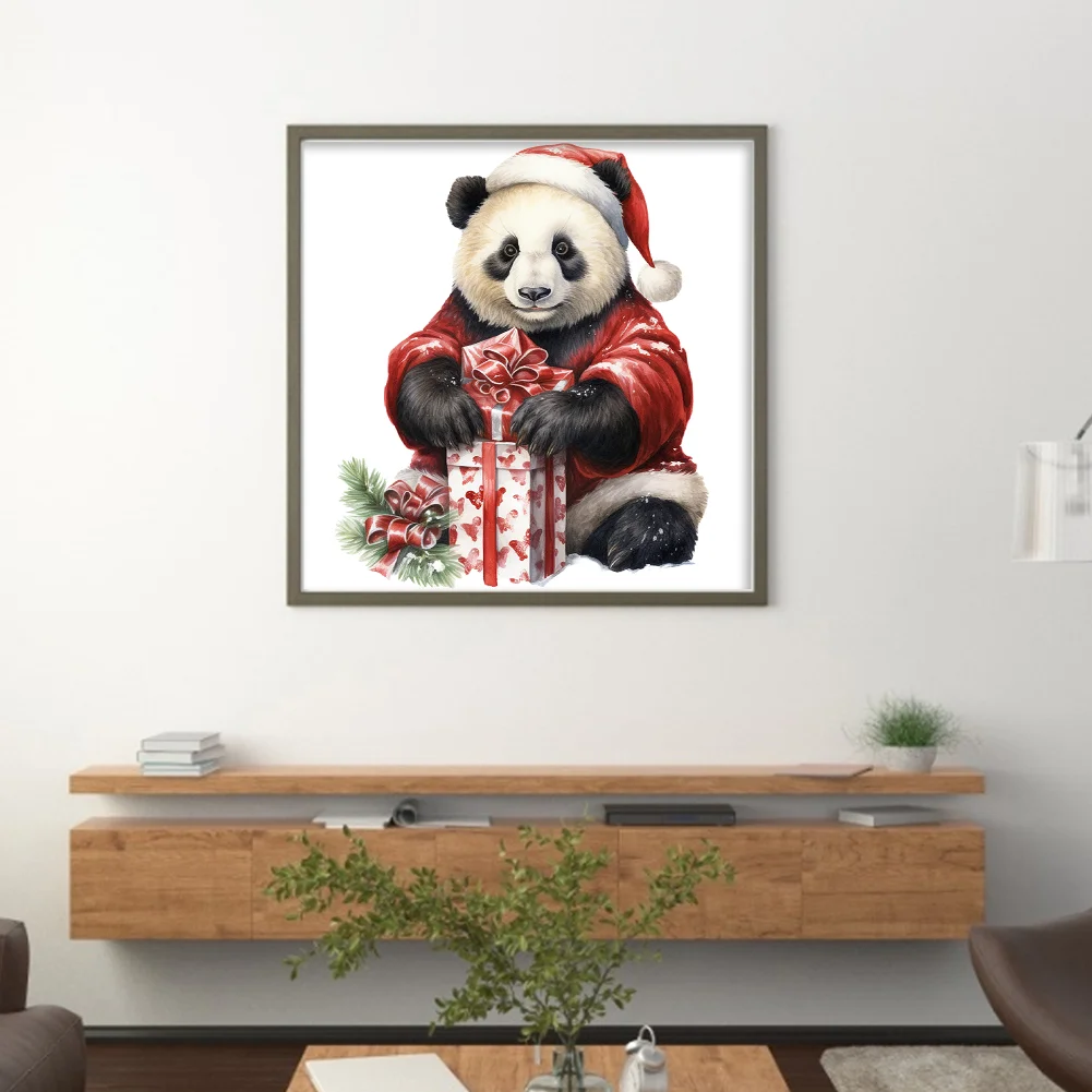 DIY Stamped Cross Stitch 11CT Full Embroidery 40*40cm - Christmas Panda
