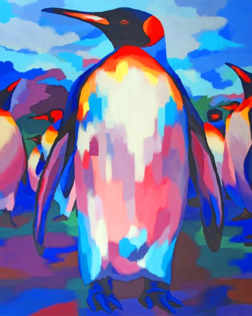 

Pop Art Penguin – Colorful Paint By Numbers - 40*50CM, 501 Original