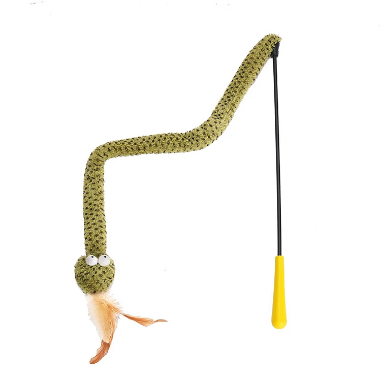 Waltleather Snake Plush Teaser Interactive Cat Toy Wand