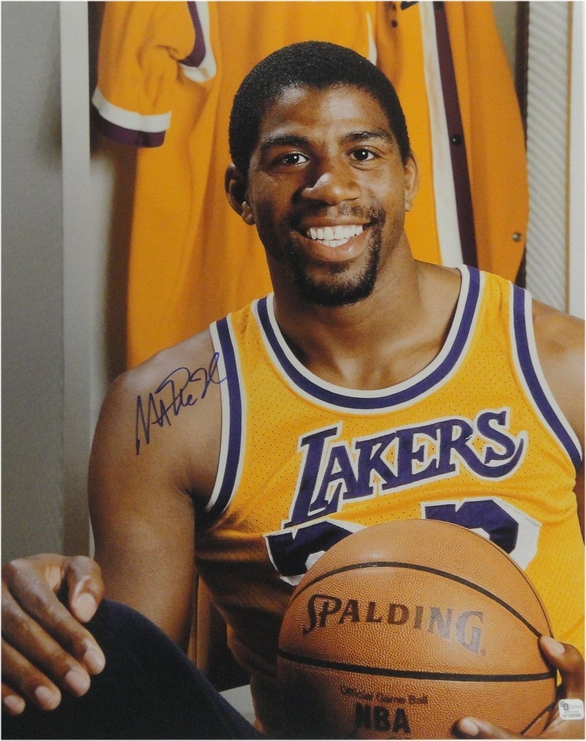 Magic Johnson Hand Signed Autographed 16x20 Photo Poster painting Portrait Smile LA Lakers GAI