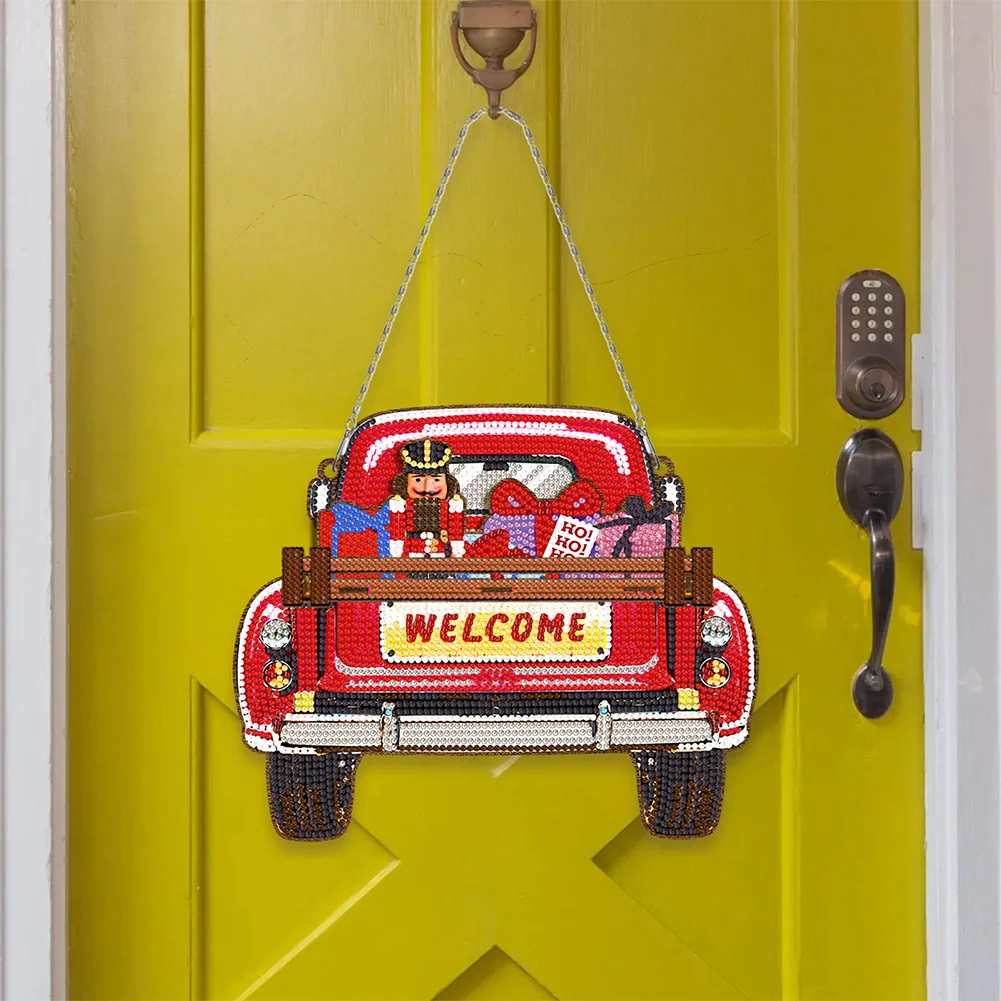 DIY Car Acrylic Special Shape Diamond Painting Art Pendants Rhinestone Car Kit