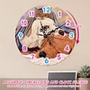 uk.everydayedeals (Limited Stock)DIY Diamond Painting Wooden Clock - Animal