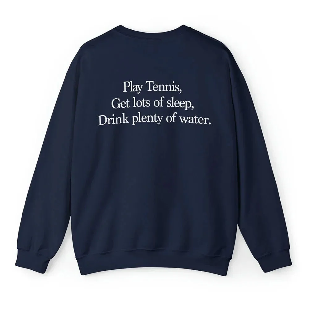 Toloer Back Graphic Quote Crewneck Sweatshirt-Outfit Ideas
