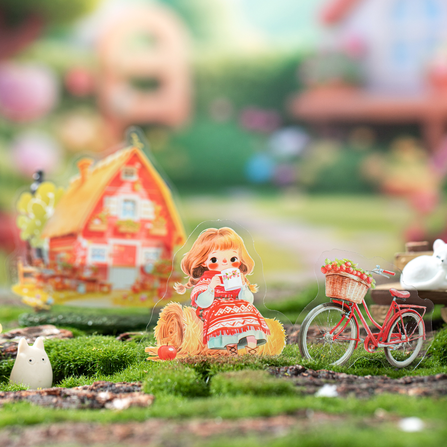 PET 스티커 - 정원 투어 노트 시리즈 귀여운 소녀 꽃