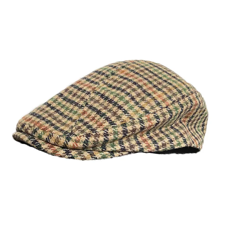 THE PEAKY Marl Flat Hat Barbour-Harris Tweed
