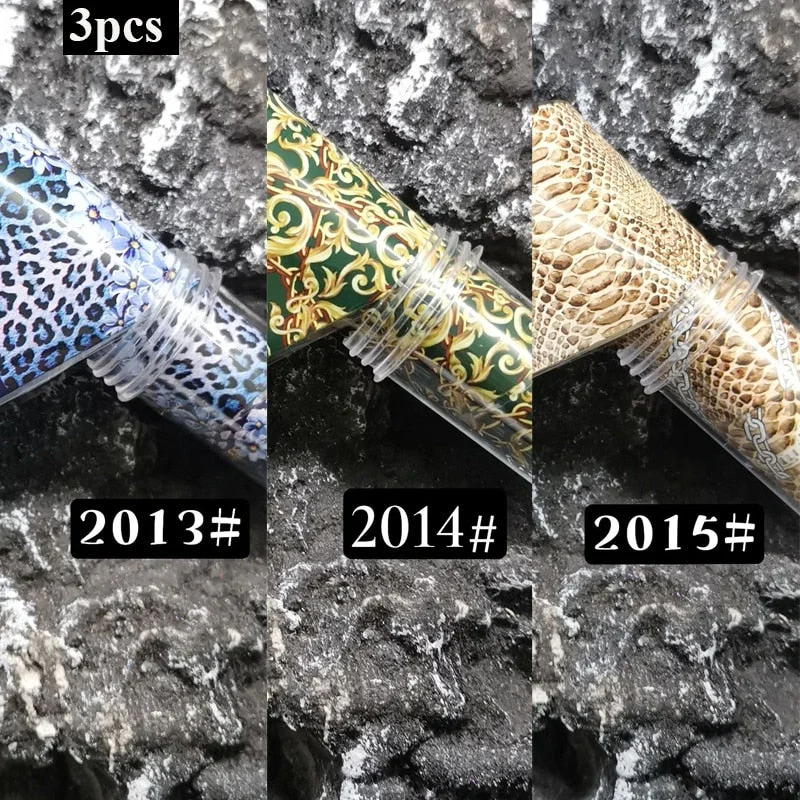 3pcs Tortoiseshell Amber Nails Foils Tortoise Shell Nail Art Transfer Foil Decals Wraps Tips Nail Manicure Decorations 4*100cm-Nail Inspo