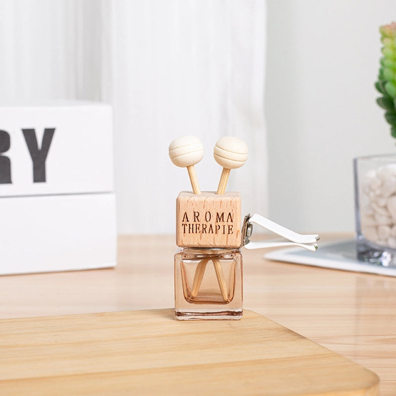 Car Air Conditioning Air Outlet Clip Square Glass Color Perfume Bottle Car Air Conditioning Aromatherapy Glass Color Bottle