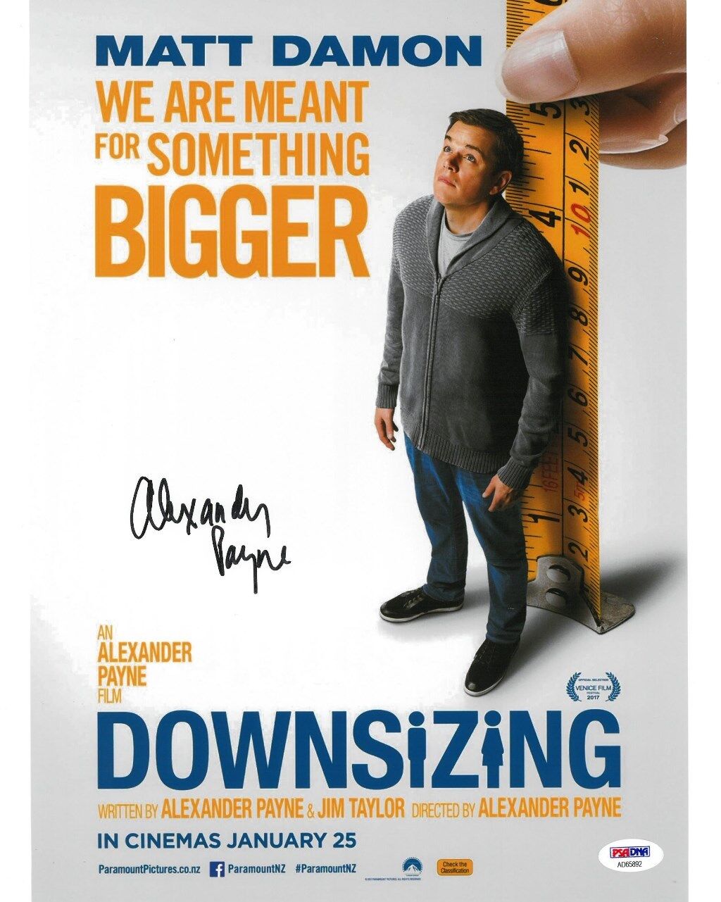 Alexander Payne Signed Downsizing Autographed 11x14 Photo Poster painting PSA/DNA #AD65892