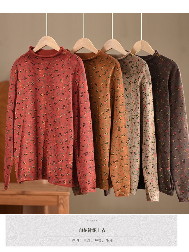 Chicfifth Sweater Women Winter Long Sleeve High Quality Autumn Vintage Top Knitted Cardigan