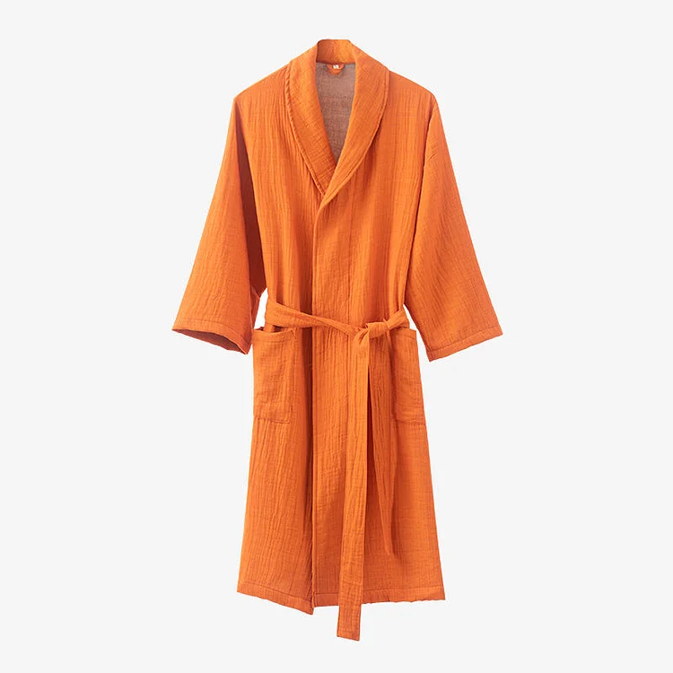 Yarn-dyed Double-layer Gauze Bathrobe Pajama Radinnoo.com