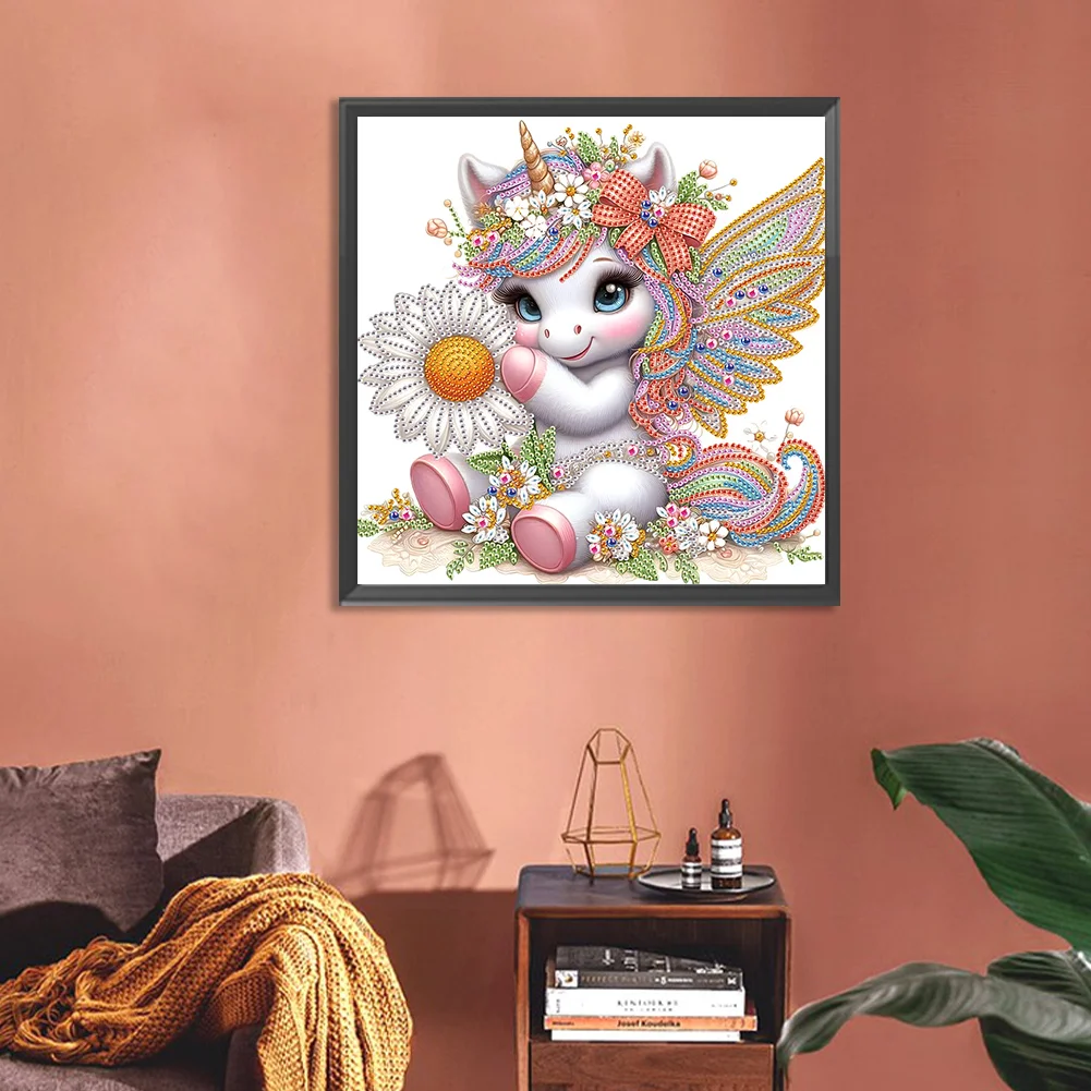 Diamond Painting - Partial Special Shaped Drill - Unicorn(Canvas|30*30cm)