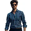 Men's New Casual Fashion Striped Printed Shirt