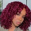 Short Kinky Curly Bob Wigs with Bouncy Curls Hair