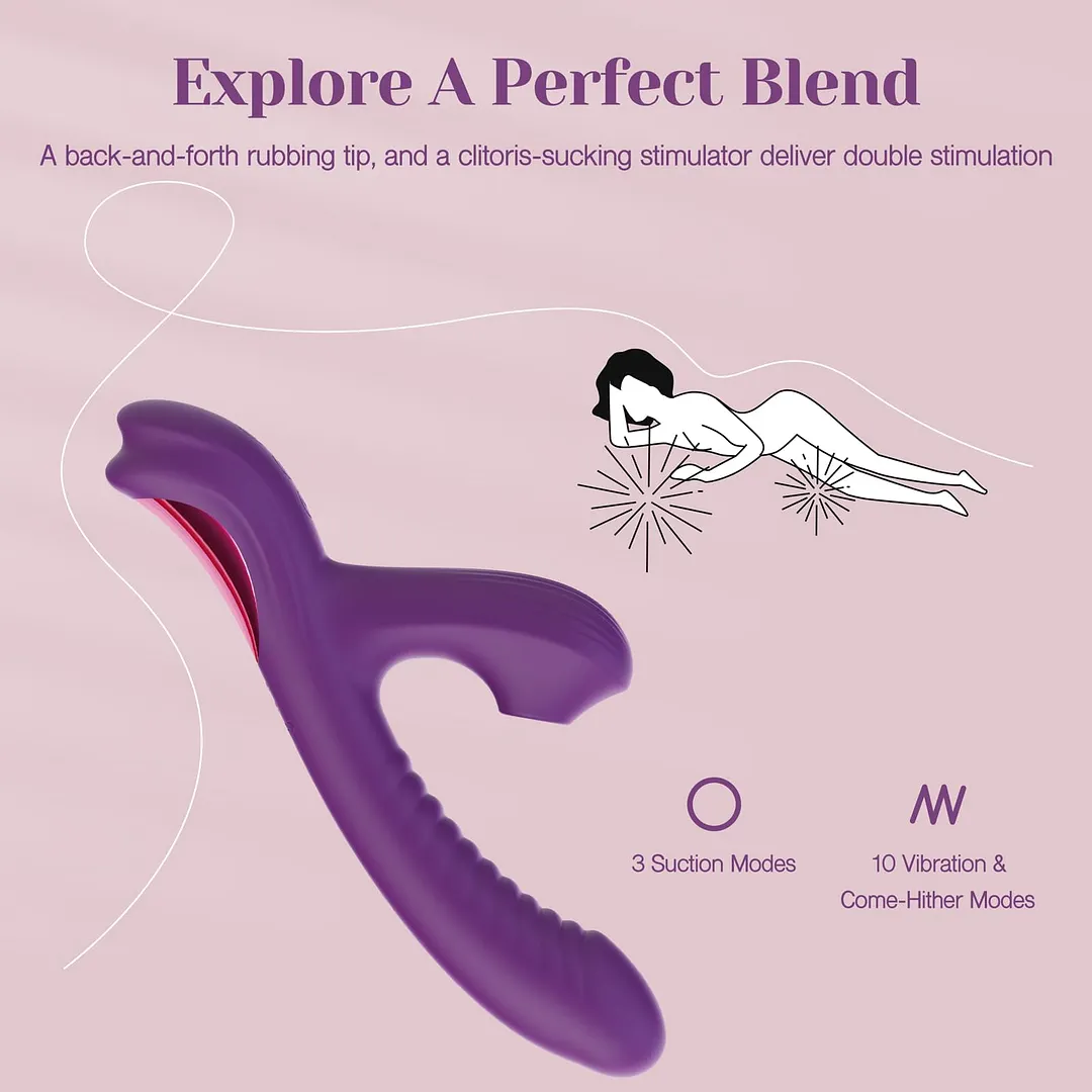 Duolure Rabbit Massager with Suction & Motion