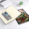 (US Local)Christmas Train A5 Size Diamond Painting Notebook Set with 4Pcs Bookmark Gift