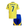 RONALDO #7 Al Nassr Home Kids Soccer Jerseys Kit 2024/25 &ndash; ACL