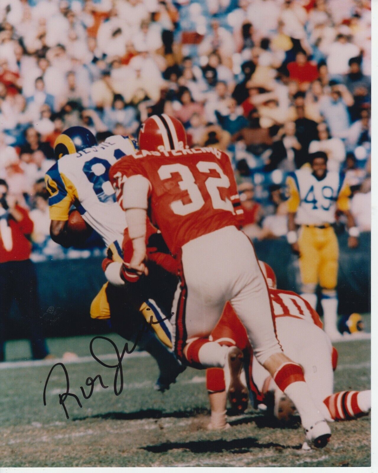 Ron Jessie 8x10 Photo Poster painting Signed w/COA L.A. Rams #1