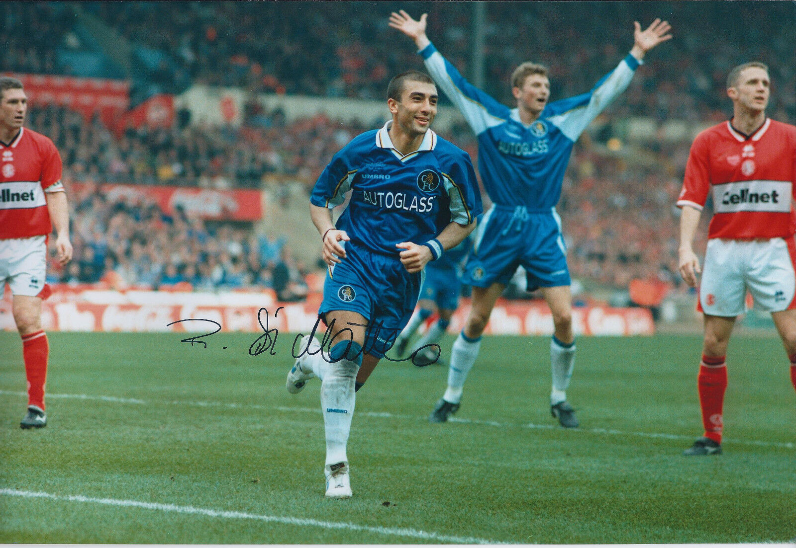 Roberto Di Matteo Autograph Signed 12x8 Photo Poster painting AFTAL COA Chelsea Legend