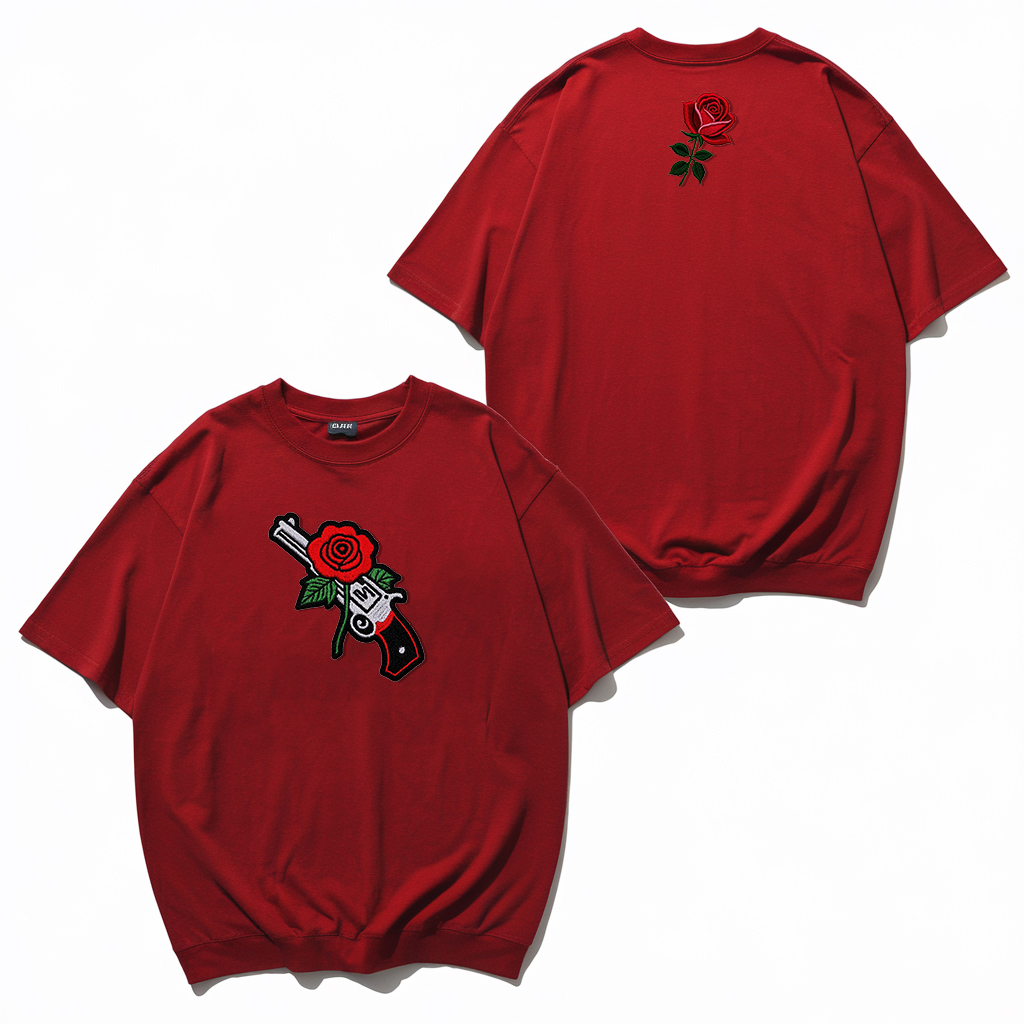 Rose Embroidery T-Shirt