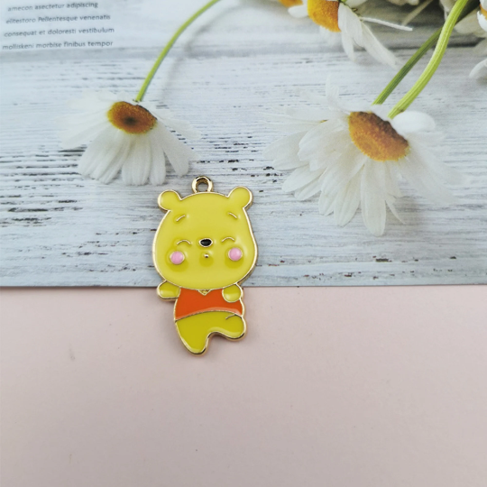 Cartoon Animal Donkey Pendant Charms, Gold Enamel Pig Charm, Animal Tiger charm,Metal Bear Charms/ Pendant/Earrings /Jewelry Making/DIY