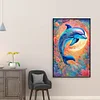 (40*60cm)Dolphin - Full Round Drill Diamond Painting