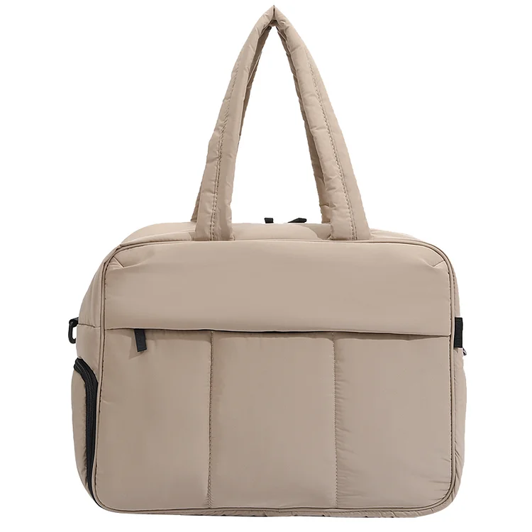 Nylon Fitness Bag Multifunctional Portable Gym Bags for Men Women (Camel)