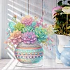Plantes succulentes en pot acrylique - ornement d&rsquo;artisanat 5d bricolage