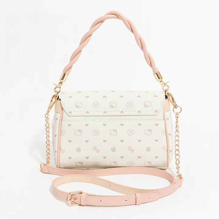 Arnold Palmer X Hello Kitty Monogram Flap Crossbody Bag PINK Shoulder Bag  Rucksack PU Leather Women Girls Ladies Travel Bag