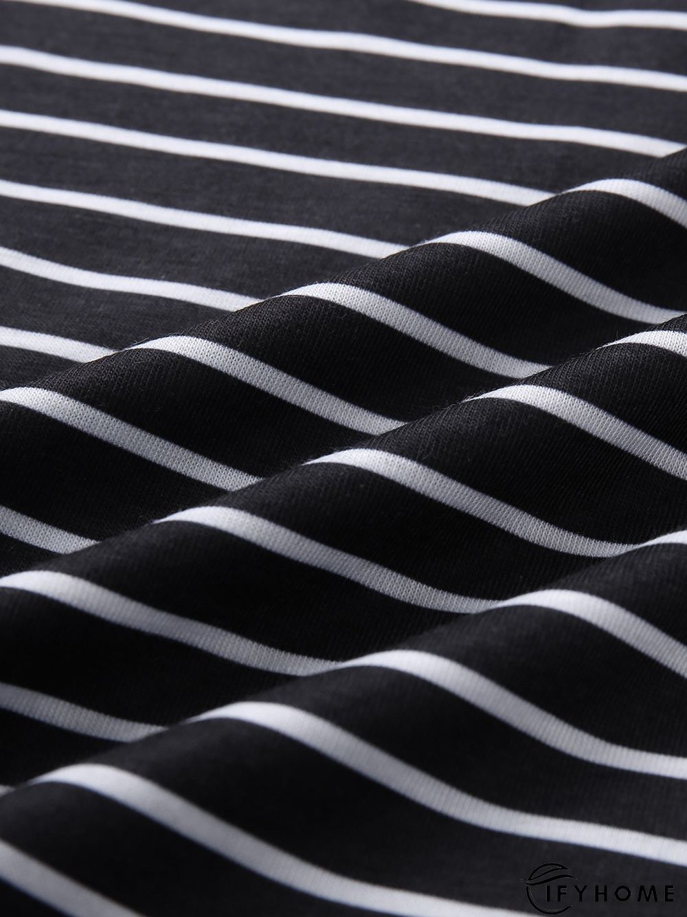 Animal Print Stripe Casual V-neck Long Sleeve T-shirt | IFYHOME