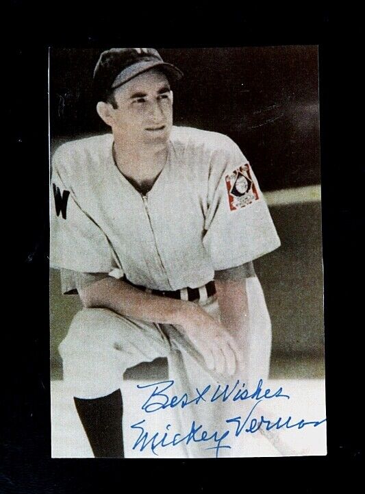 1939 MICKEY VERNON-WASHINGTON SENATORS AUTOGRAPHED 4X6 Photo Poster painting-(d.2008)