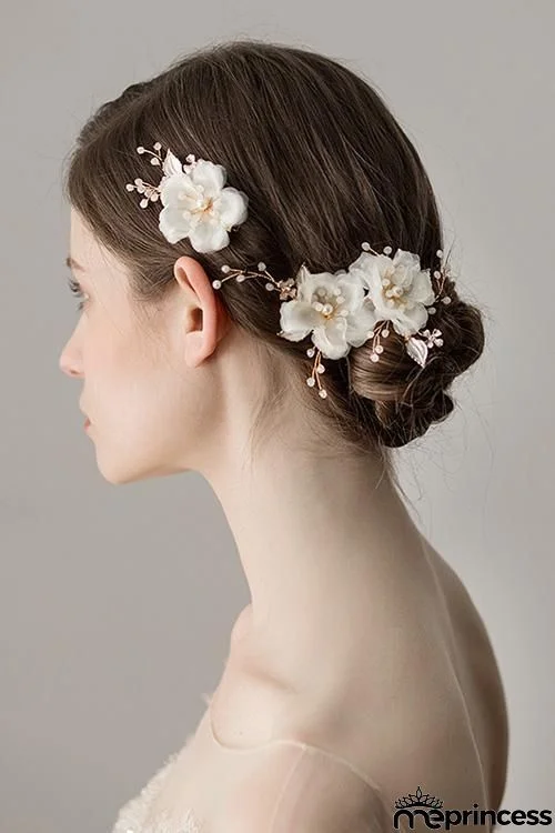 Floral Pearl Hair Clip