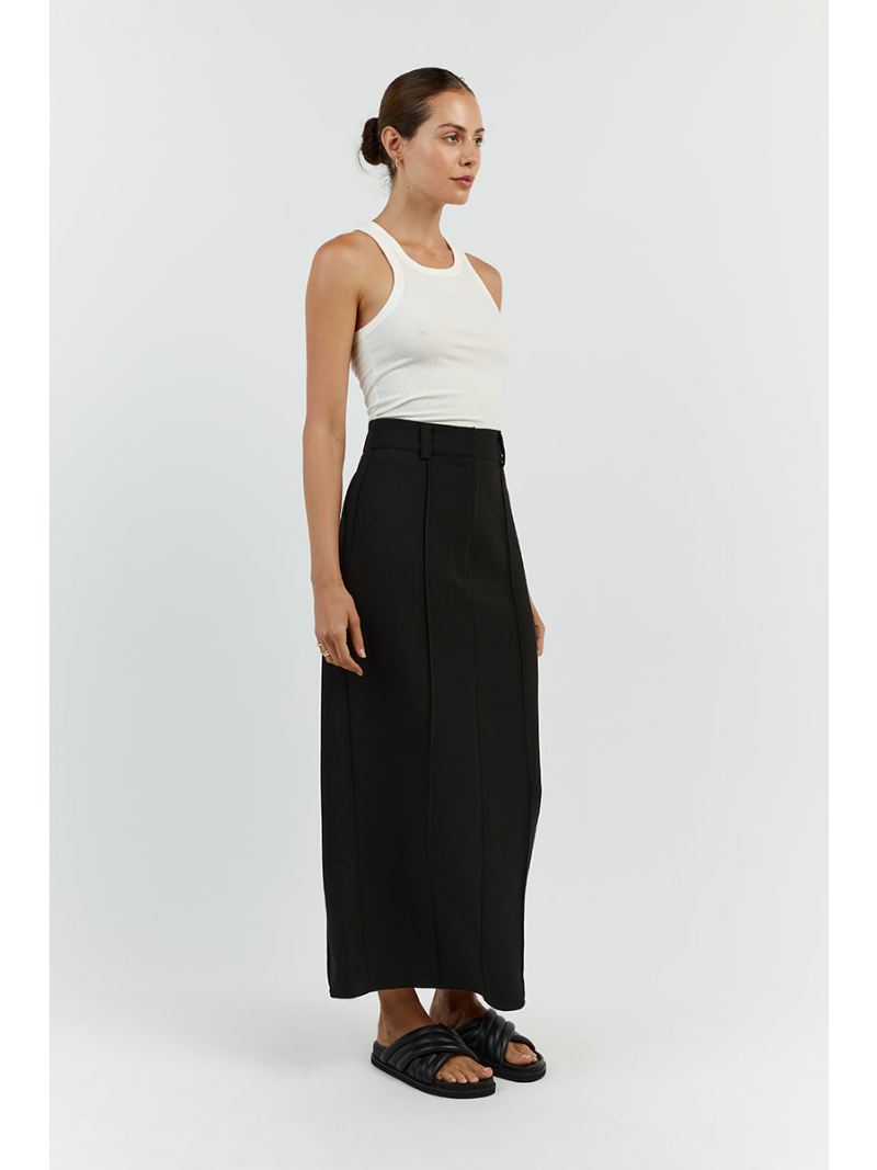 Ootddress Patchwork High Waist Slim Long Skirt Female Solid High Street Elegant Fashion Seamless Vintage White Women's Maxi Skirt