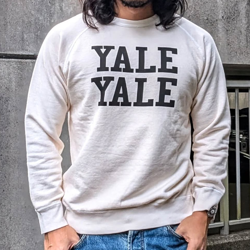 Men's Beige Lettered Round Neck Pullover Sweatshirt