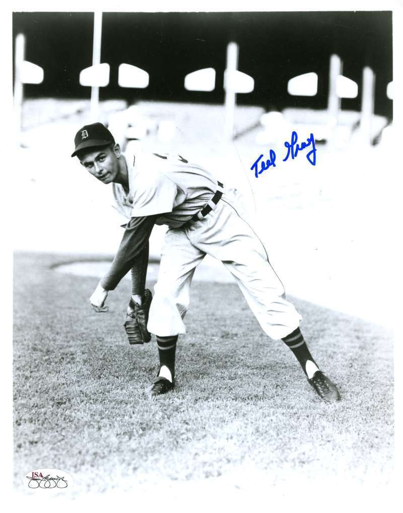 Ted Gray Tigers Signed 8x10 Photo Poster painting Jsa Cert Sticker Authenticated Autograph