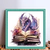 Dragons And Books-14CT Stamped Cross Stitch 50*50cm