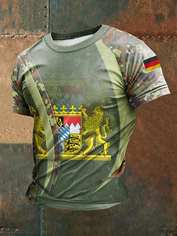 M&auml;nner Bavaria bedrucktes Kurzarm-T-Shirt