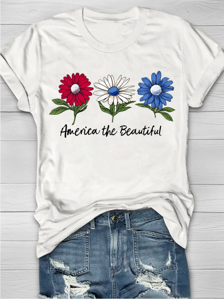 Eagerlys America The Beautiful T-shirt