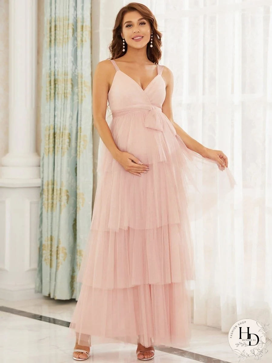 V-Neck Maternity Dress