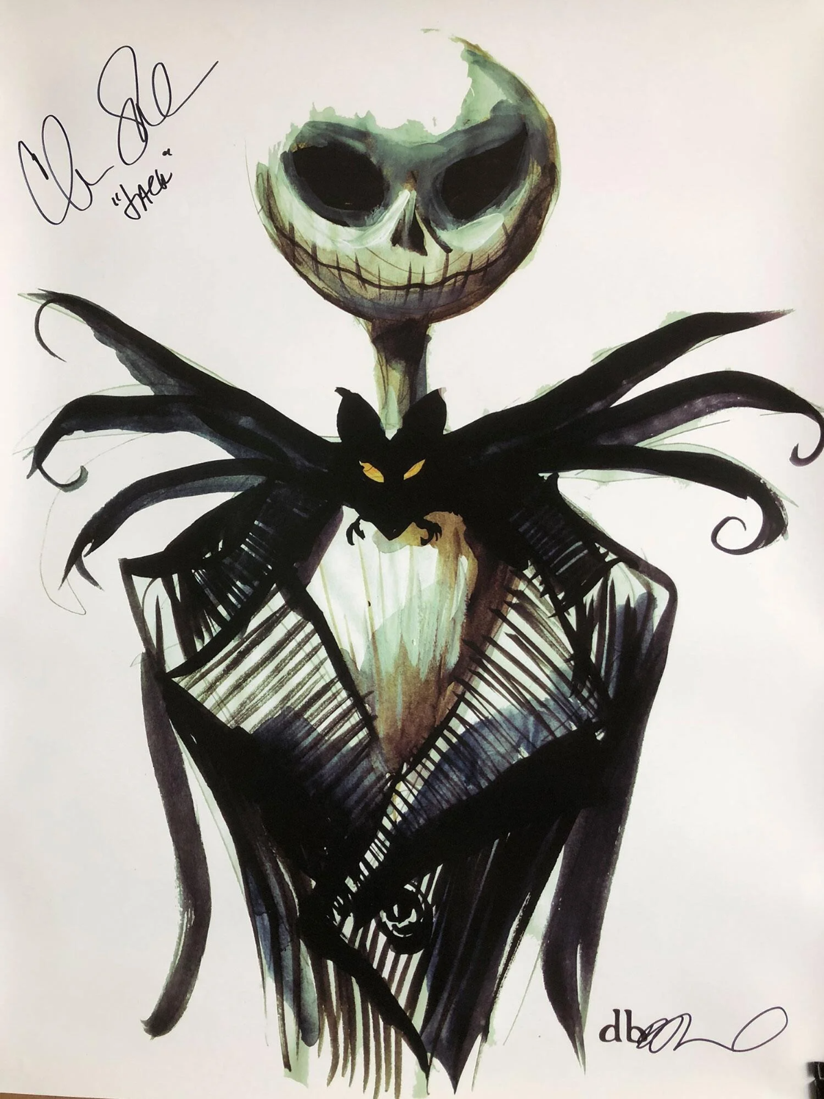 Nightmare Before Christmas 18X24 Poster signed by Chris Sarandon & Dan Berendon