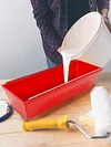 Plastic Drywall Mud Pan with Scraping Bar Sheetrock Mud Pan for Quicker Cleaning