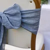 Plain Colors Bowknot Wedding Event Chair Decor Covers
