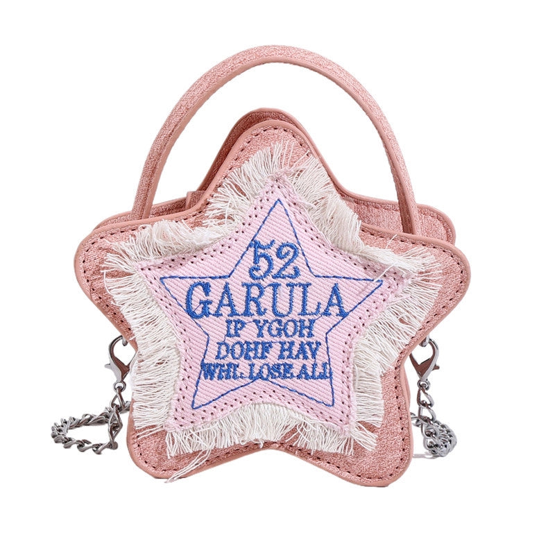 Women’s Small Pu Leather Letter Streetwear XINGX Shape Zipper Crossbody Bag