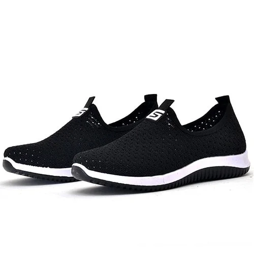 Ladies Vulcanized Shoes Women Sneakers Woman 2020 Breathable Mesh Women's Casual Non Slip Shallow Walking Female Flats