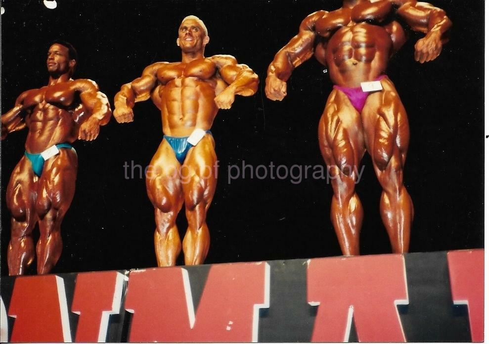 IRONMAN MUSCLE MEN Shawn Ray, Lee Priest, Flex Wheeler FOUND Photo Poster painting Vintage 07 7