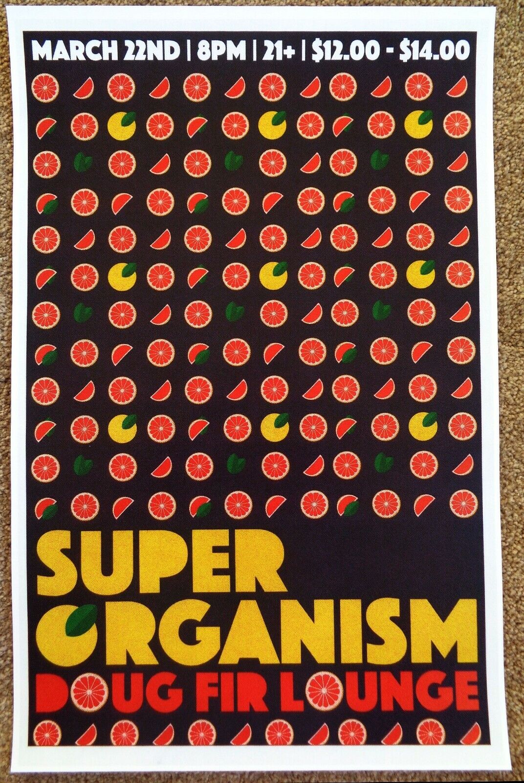 SUPERORGANISM 2018 Gig POSTER Portland Oregon Concert