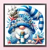 Gnome-Partial 11CT Stamped Cross Stitch Bead Embroidery 36*36cm tapestrymarket