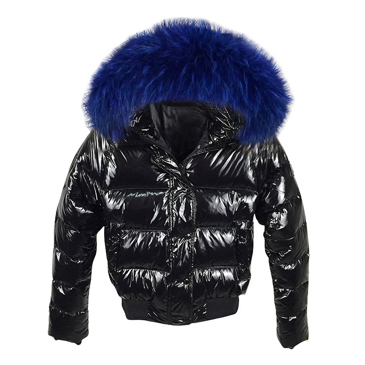 Fashion Black Waterproof Winter Jacket Women Big Fur Hooded Down Parkas Female Jacket Coat Slim Warm Winter Outwear 2022 New - BlackFridayBuys